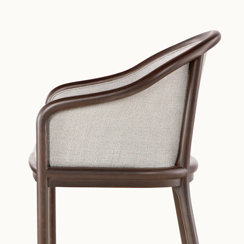 Side view of a Landmark side chair with standard-height arms.
