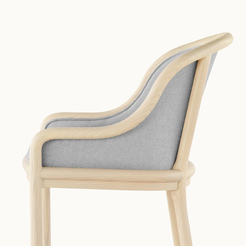 Side view of a Landmark side chair with low arms.