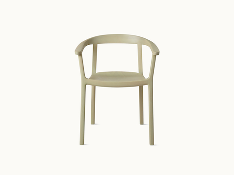 Lijn Armchair by Carole Baijings for Geiger in Ivy frame with quilted wrap in Bellano Black Green, front view on a white sweep.