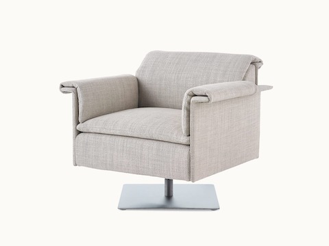 Mantle Club Chair, Mantle Lounge Seating, Pedestal Base, Capri Stone