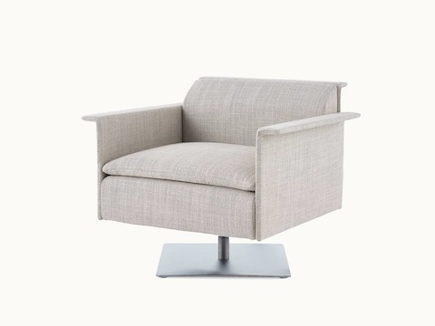 Mantle Club Chair, Mantle Lounge Seating, Capri Stone, Pedestal Base