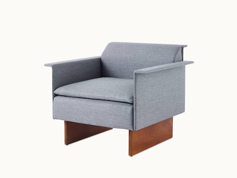 Mantle Club Chair, Mantle Lounge Seating, Rhythm Khaki, Wood Base