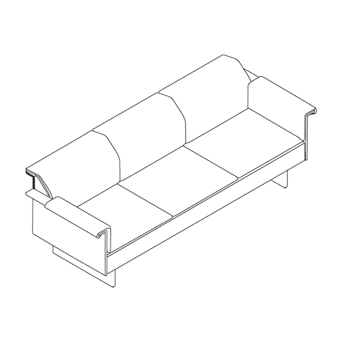 A line drawing - Mantle Sofa–With Arms