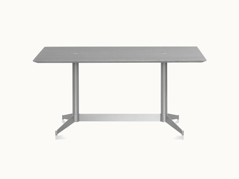 A rectangular MP Table with a gray top and base, viewed from the front.