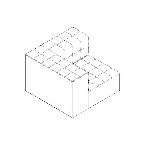 Product illustration of the Rapport Sofa corner unit.