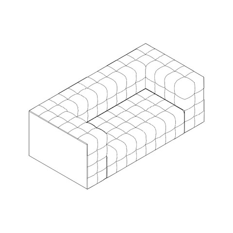 Product illustration of the Rapport Settee.