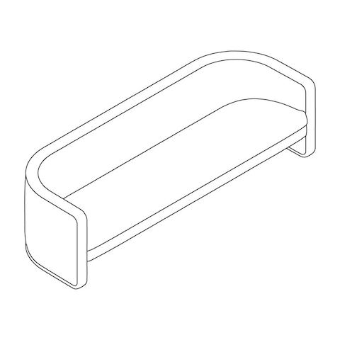 A line drawing - U-Sofa