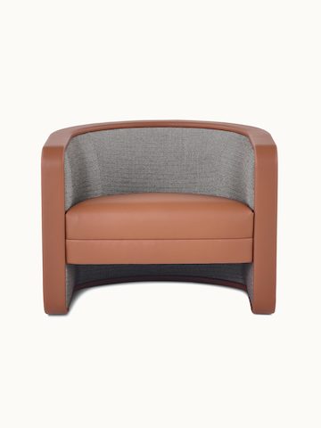 U-Series Lounge Chair with Tenera Maple seat and arms and Wool Tweed Umber back.