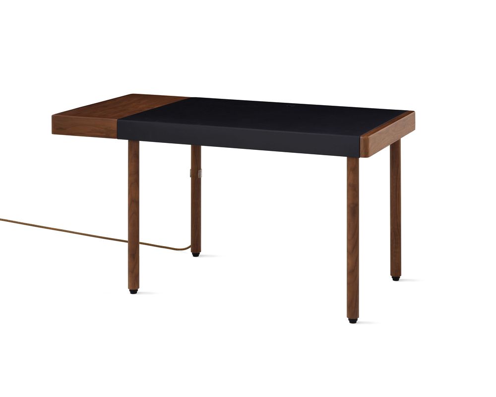 New Canaan Leatherwrap Sit-to-Stand Desk Product Images Product