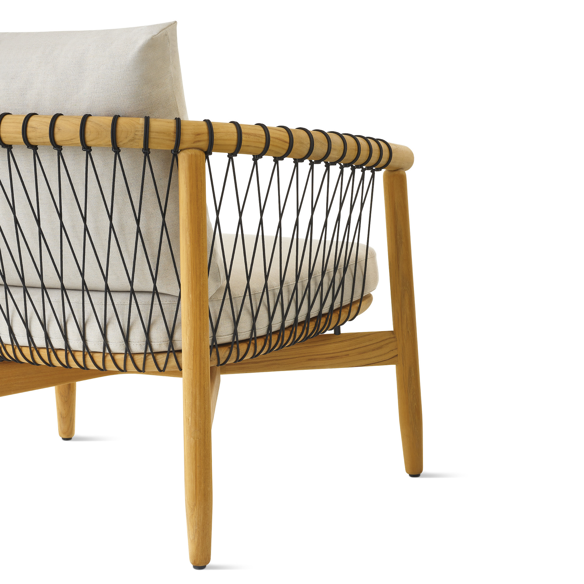 Crosshatch Outdoor Chair and Ottoman Images - Geiger