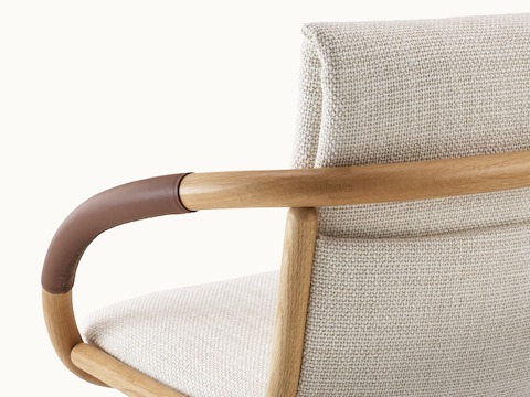 Full Loop Chair in Oak, rear close up view.